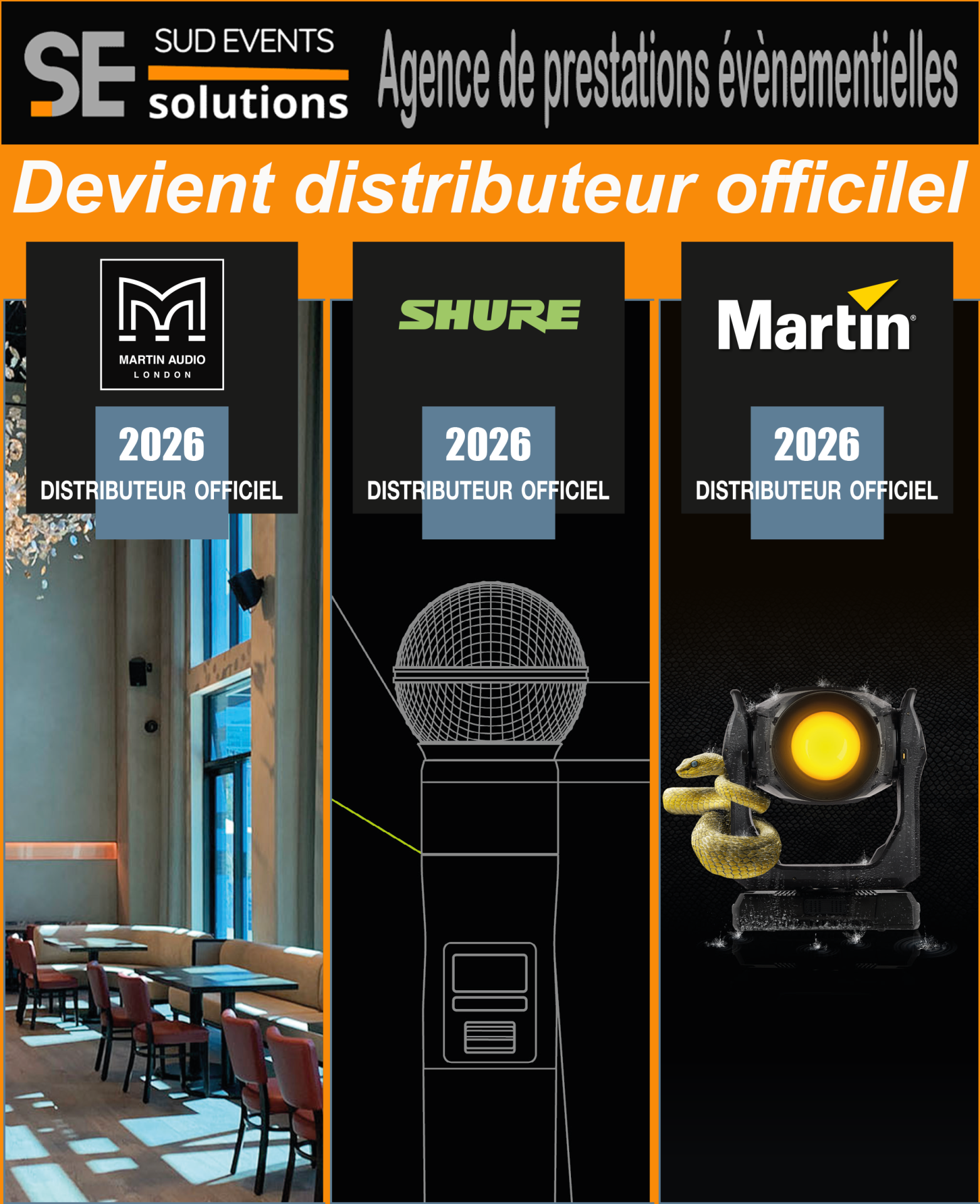 Plaquette distributeur officiel shure martin audio london et martin professional copie